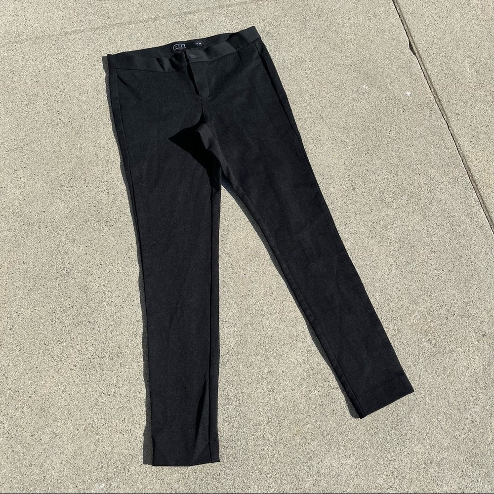 AYR black knit low‎ mid rise skinny slim pants